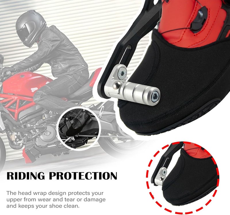 Stacool Motorcycle Shoe Protector,Anti-Slip Motorcycle Shifter Shoe Protector Keeps & Protects Shoes Clean,Universal Adjustable Motorcycle Boot Protector Motorcycle Accessories - Image 5